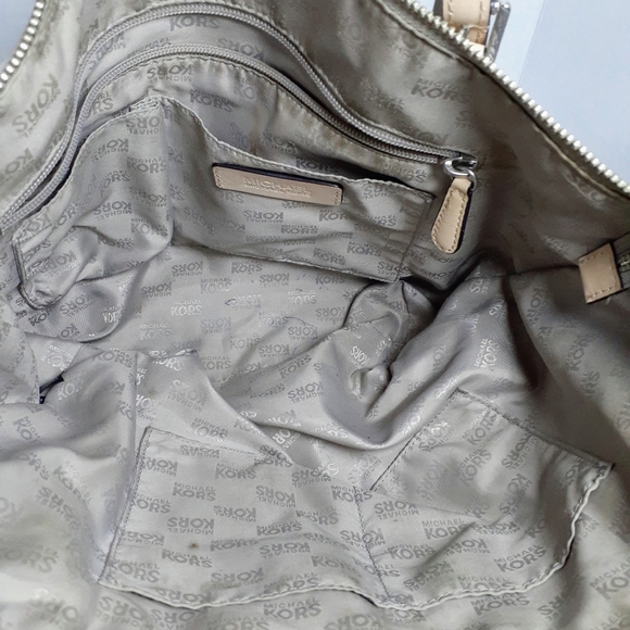 Michael Kors Large Taupe Pebble Leather Tote - Picture 7 of 9